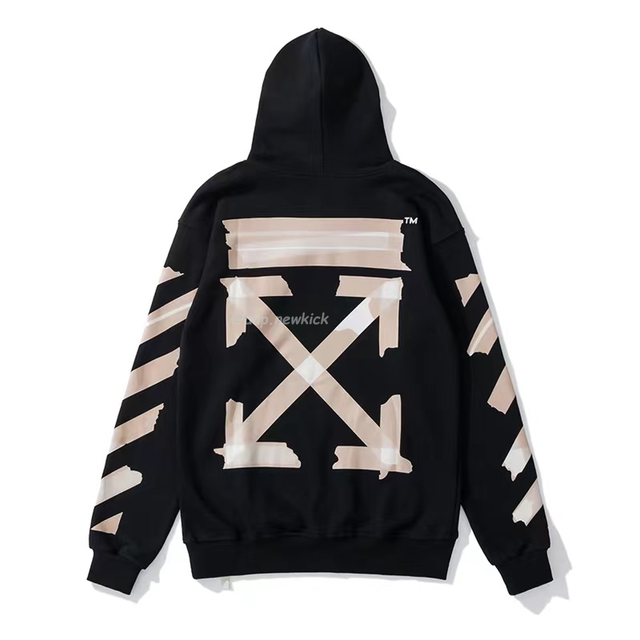 Off White Marker Hoodie Black Fuchsia Red Beige (2) - newkick.app